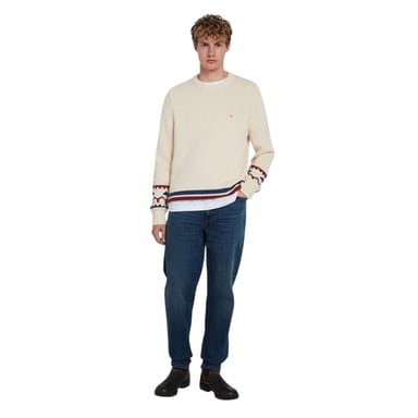 Farah Mens Alverstone Logo Regular Sweatshirt (Cream)