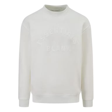Blank Essentials Unisex Adult Arched Logo Sweatshirt (Off White)
