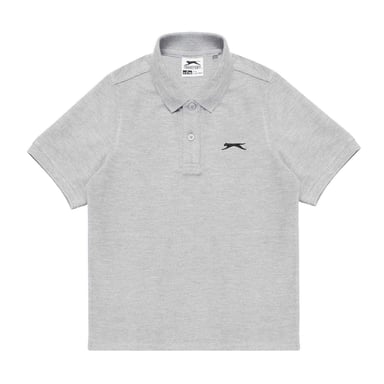 Slazenger Boys Plain Polycotton Polo Shirt (Grey Marl)