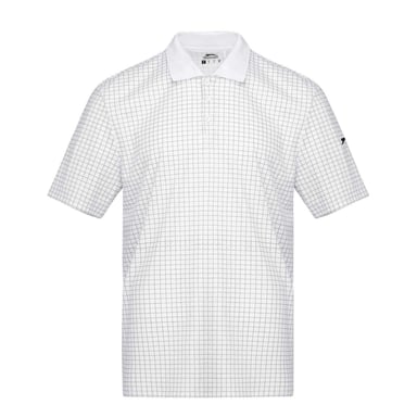 Slazenger Mens Chequered Golf Polo Shirt (White)