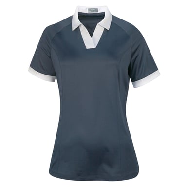 Callaway Womens/Ladies V Neck Polo Shirt (Sea Blue)