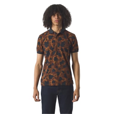 Pretty Green Mens Camo Short-Sleeved Polo Shirt (Brown)