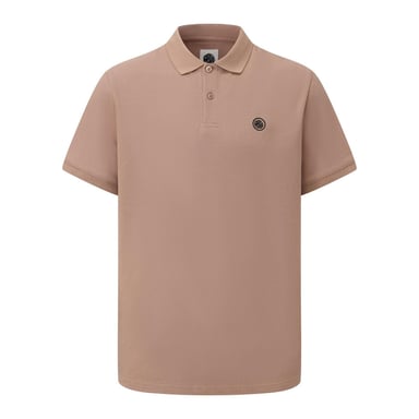 Pretty Green Mens Cotton Polo Shirt (Dark Beige)