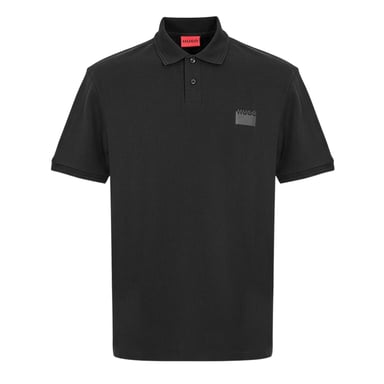 Hugo Mens Collared Short-Sleeved Polo Shirt (Black)