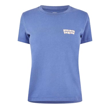 Levis Womens/Ladies Perfect Floral Logo Regular T-Shirt (Coastal Fjord)