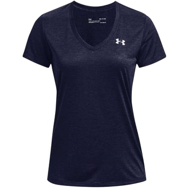 Under Armour T-shirt met gedraaide V-hals en losse pasvorm voor dames (Middernacht marine)