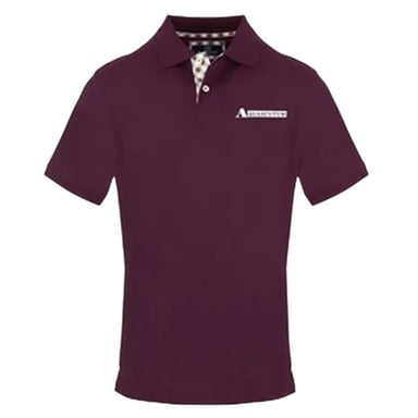 Aquascutum Mens Collared Short-Sleeved Polo Shirt (Red)