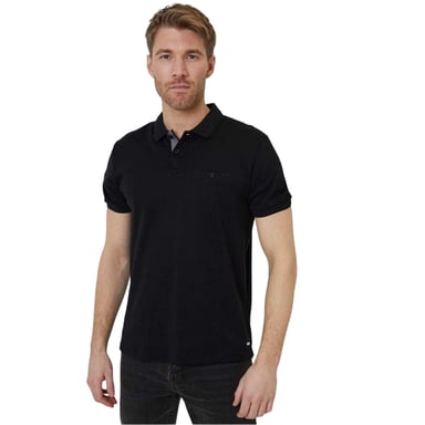 Threadbare Mens Regular Rolled Short Sleeves Polo Shirt (Black)