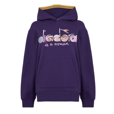 Diadora Womens/Ladies Eye Polycotton Hooded Hoodie (Purple)