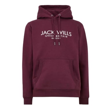Jack Wills Mens Batsford Logo Hoodie (Fig)