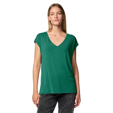 Pieces Womens/Ladies Pckamala Knitted V Neck T-Shirt (Pepper Green)