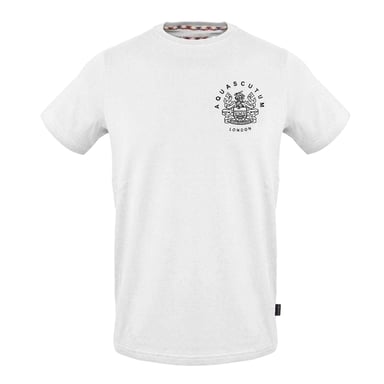 Aquascutum Mens Logo Crew Neck Regular T-Shirt (White)