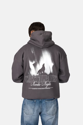 Crystal Paris Oversized Hoodie Wolf