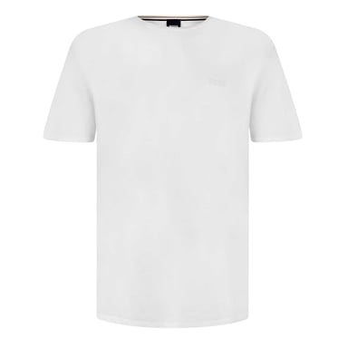Boss Mens Mixmatch Crew Neck Short-Sleeved T-Shirt (White)