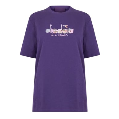 Diadora Womens/Ladies Eye Crew Neck T-Shirt (Purple)