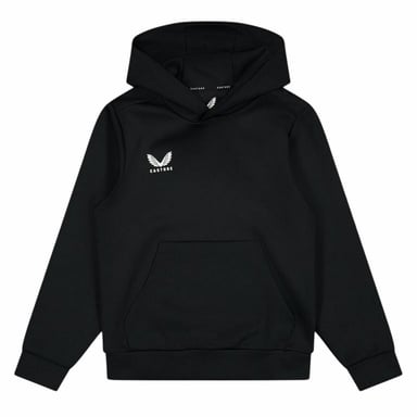 Castore Childrens/Kids Logo Polyester Hoodie (Caviar/Black)