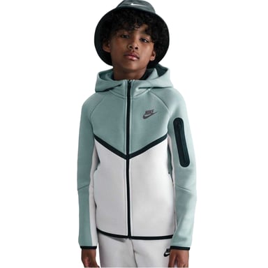 Nike Childrens/Kids Tech Fleece Full Zip Hoodie (Sage/Plum)