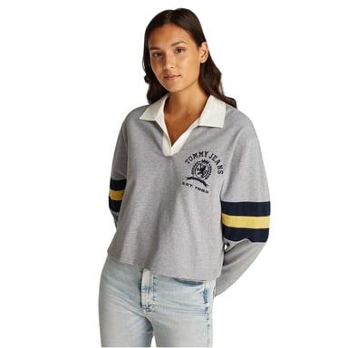 Tommy Jeans Womens/Ladies Crest Cotton Sweatshirt (Grey Heather)