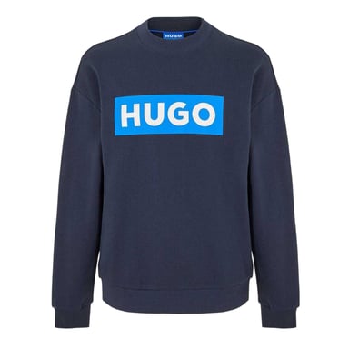 Hugo Mens Niero Box Logo Crew Neck Sweatshirt (Navy)