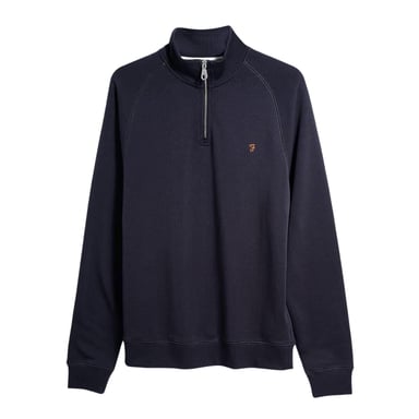 Farah Heren Quarter Zip Sweatshirt (Echte marine)