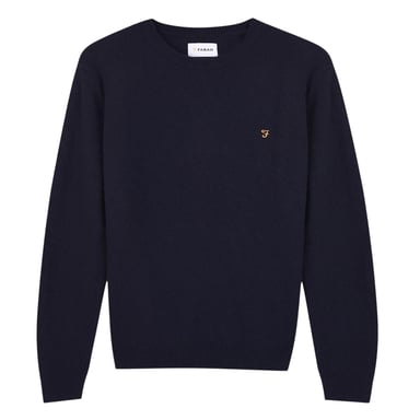 Farah Mens Logo Cotton Sweatshirt (True Navy)