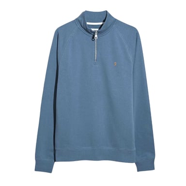 Farah Mens Quarter Zip Sweatshirt (Blue)