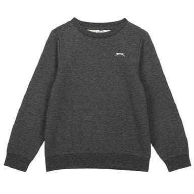 Slazenger Boys Logo Fleece Sweatshirt (Charcoal Marl)