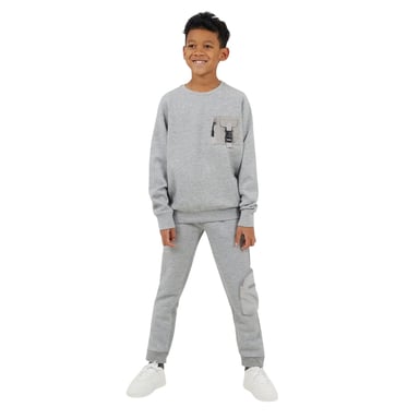 Brave Soul Childrens/Kids Tech Long-Sleeved Sweatshirt (Light Grey)