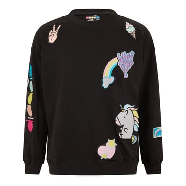 Diadora Childrens/Kids Unicorn Sweatshirt (Black)