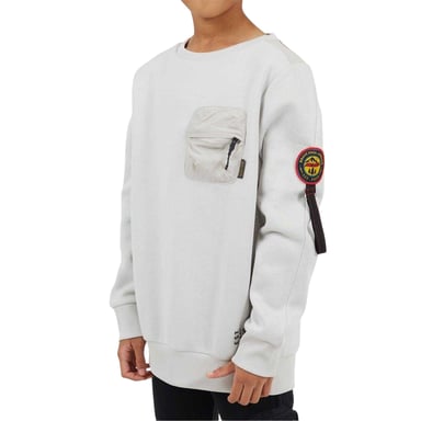 Brave Soul Boys Chest Pocket Sweatshirt (Light Grey)