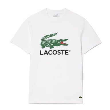 Lacoste Mens Crocodile Print Regular T-Shirt (White)