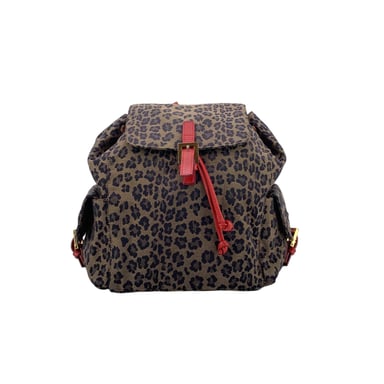 Fendi Vintage Cloth Backpack Leopard