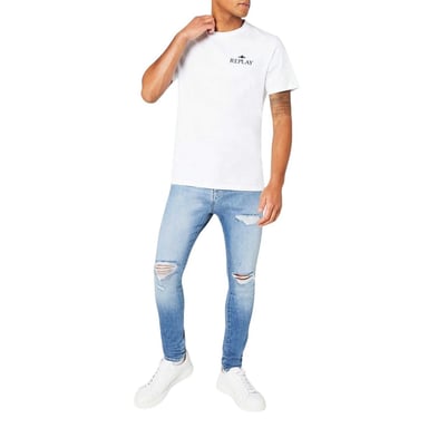 Replay Mens Small Logo T-Shirt (White)