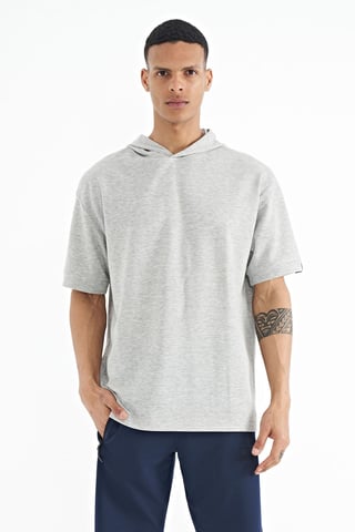 Oversized Hooded Short-sleeve T-shirt