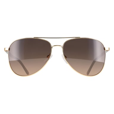 Calvin Klein CK21306S 717 glanzend goud grijs gradiënt zonnebril