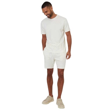 Threadbare Mens Embroidered Flower Regular T-Shirt (White)