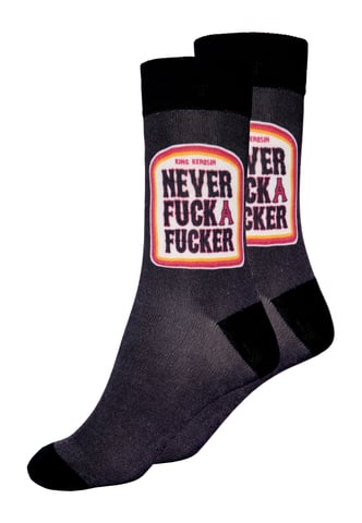 King Kerosin Herren Socken Never F*ck a F*cker