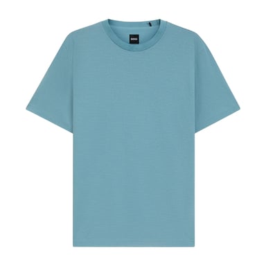 Boss Mens C-Thompson Ribbed Collar T-Shirt (Light Blue)