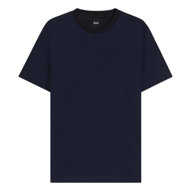 Boss Mens C-Thompson Ribbed Collar T-Shirt (Dark Blue)
