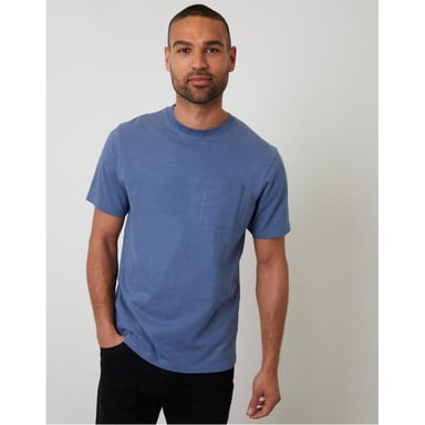 Threadbare Heren borstzak Regular T-shirt (Denim Blauw)
