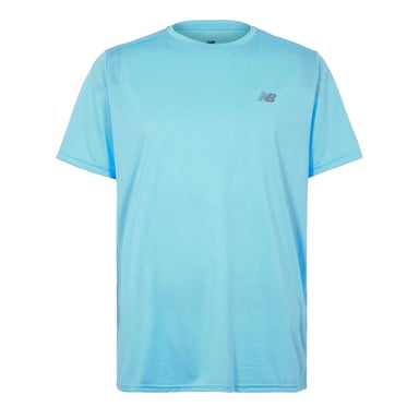 New Balance Mens Solid Regular T-Shirt (Sky Blue)