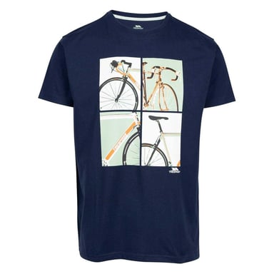 Trespass Mens Bicycle Crew Neck Regular Short-Sleeved T-Shirt (Navy)