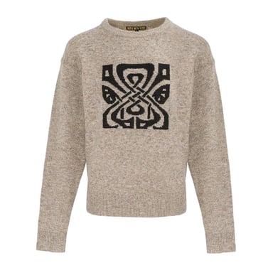 Biba Womens/Ladies Jacquard Celebration Jumper (Beige/Black)
