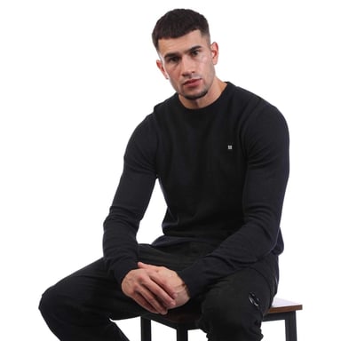 Weekend Offender Mens Argentina Cotton Crew Neck Jumper (Navy)