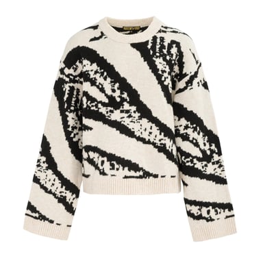 Biba Womens/Ladies Zebra Print Jumper (Beige/Black)