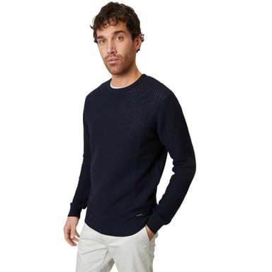 Threadbare Mens Yarra Textured Regular Jumper (Navy)