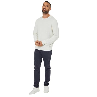 Threadbare Mens Yarra Textured Regular Jumper (Ecru)