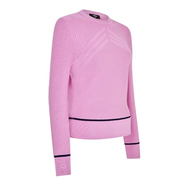 Callaway Womens/Ladies Chevron Ribbed Slim Sweater Top (Orchid)