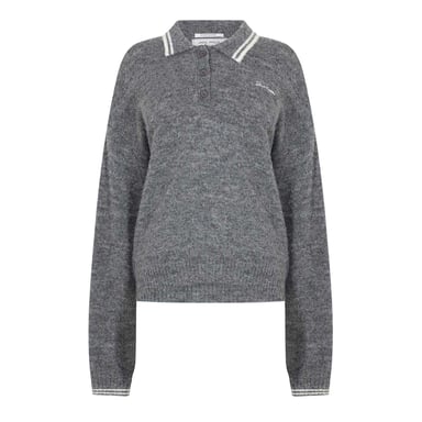 Jack Wills Womens/Ladies Knitted Collared Polo Shirt (Charcoal)