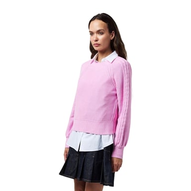 French Connection Womens/Ladies Cable Knit Jumper (Bubblegum Pink)